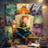 design a cartoon book cover art