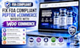 fix fda compliant peptide ecommerce website with woocommerce