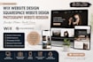 wix website design or squarespace website design, photography website redesign