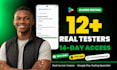provide 12 testers closed testing 20 testers mobile app 12 testers google play