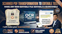 make your scanned PDF editable and searchable