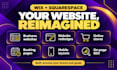 redesign squarespace, build squarespace website, redesign wix website, wix bug