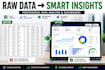 professional data analysis excel dashboards data visuals business insights