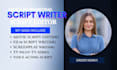 expert feature film script movie script screenplay script editing tv pilot