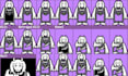 draw undertale deltarune style character design, sprite animation, battle sprite