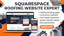 create squarespace roofing contractor website, quote request and landing page