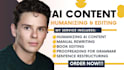 edit and humanize ai generated novel or book proofreading, rewrite, ai article