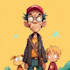 sketch cartoon characters and comic art