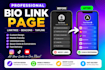 setup and customize professional linktree bio link page,landing page