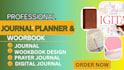 design professional journal planner and workbook