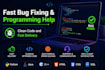 do python, sql, c plus plus programming and bug fixing