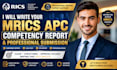 write your mrics apc competency and professional submission