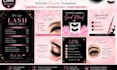 design editable canva lash technician price list and instagram posts