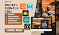 setup diigital signage crm yodeck zeetaminds screencloud optisigns telementrytv
