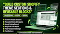 build custom shopify theme sections reusable blocks liquid coding bug fix repair