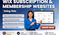setup wix subscription recurring payment paid membership website using wix velo