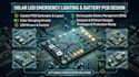 create solar led emergency lighting and battery pcb design