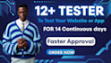 close testing 12 app testers 20 testers mobile app testing google play console
