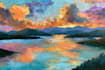 digitally oil painting landscape
