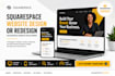 build squarespace website design or redesign squarespace website development