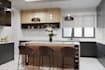 design kitchen interior in 3d and realistic rendering