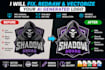 redraw and fix your ai generated logo professionally