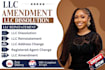 do llc amendment, llc dissolution, llc reinstatement and llc address change, dba