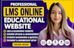 design, lms online educational website, elearning website, wordpress lms website