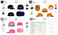 design rope cap, snapback, bucket hat mockup tech pack