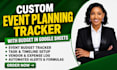 create a custom event planning tracker with budget in google sheets