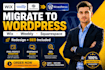 migrate wix weebly or squarespace to wordpress with SEO