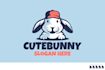 creative bunny logo design with unique style
