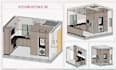 create detailed kitchen shop drawing and realistic 3d rendering