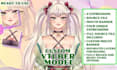 create female anime vtuber model with live2d rigging