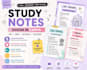 design attractive study notes in canva