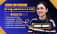 design squarespace website and wix website or redesign squarespace and wix web