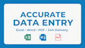 convert pdf to excel, pdf to word, data entry and typing