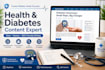 humanize and SEO optimize diabetes awareness content for blogs and websites