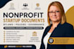 create nonprofit bylaws policies board documents and startup package
