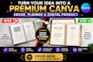 design canva digital notebook ebook planner goodnotes pdf template
