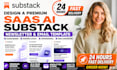 design a premium saas ai substack newsletter and email template