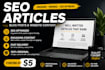 write SEO optimized blog posts and website articles