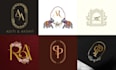 create elegant wedding logo for couples and event planners