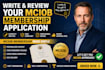 write and review your mciob membership application