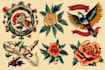 draw aesthetic old school tattoo design