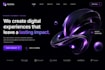a modern animated landing page website