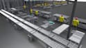 create 3d industrial warehouse automation, factory layouts, and production line