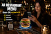 create a webar restaurant menu with 3d food preview and qr code