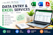 do data entry, typing, ms word and power point presentation work