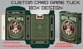 design custom card game tuck box booster pack and card packaging